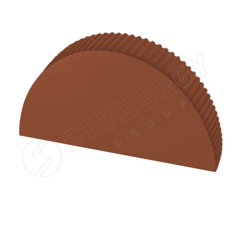 Заглушка к полукруглому коньку большому простая GRAPHITE45® RAL 8004
